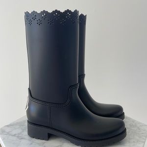 Moncler Black Rainboots size 40 ( US size 10)